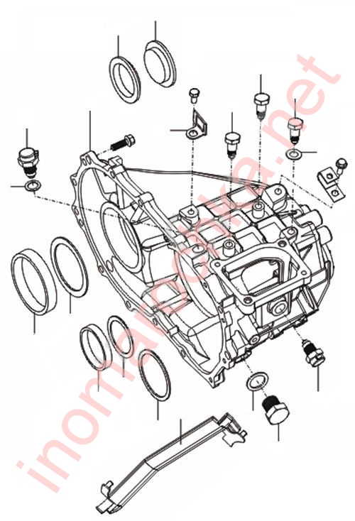 Корпус КПП задний Lifan X60 схема